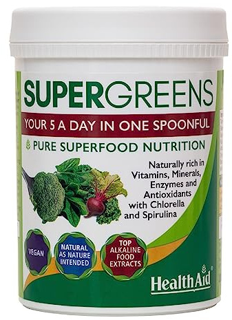 HealthAid SuperGreens Powder, 200 g, Green