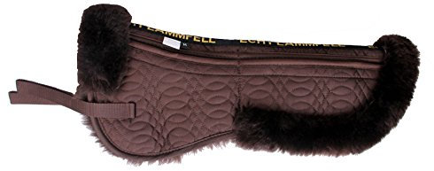 Merauno Lammfell Korrektur Pad Korrektur Half Saddle Pad Gesteppte Baumwolle 4 Taschen mit Memory-Foam-Einsätze