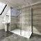 ELEGANT 760mm Walk in Shower Screen, 6mm Tougheded Safety Wet Room with 1200x900mm Tray,Flipper and Side Panel Included