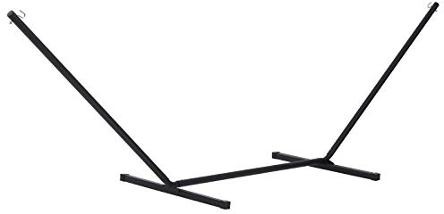 Outsunny Support Pied de hamac Structure Robuste 3,60Lx0,92lx1,12H m Noir