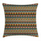 ABAKUHAUS afrikanisch Kissenbezug, Retro Grunge Geometric, Waschbar mit Reißverschluss Kissenhülle mit Farbfesten Klaren Farben Beidseitiger Druck, 50 x 50 cm, Senf Teal