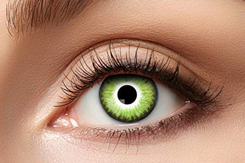 Eyecatcher 84079341-a85 - Natürliche Farbige Kontaktlinsen, 1 Paar, für 12 Monate, Hellgrün, Karneval, Fasching, Halloween