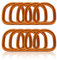 Ganzoo D - Ring aus Stahl, 10er Set, Innenmaß 21mm, Materialstärke 4mm, DIY Hunde-Halsband, nichtrostend, geschweißt, Ideal mit Paracord 550, Farbe orange