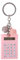 Mini Calculatrice avec Boucle de clé Portable Mignon Cookies Style Key Chain Calculator Candy Color Pocket Calculator(Rose)