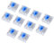 Commutateur de Clavier, 10 Pièces Cherry MX Blue Switch, Commutateurs Bleus Commutateurs de Clavier Mécaniques Touche Switch Bleu pour La Série Newgiant RGB