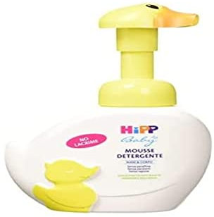Hipp Baby Reinigungsmousse für Gesicht und Hände, Flasche in Form einer niedlichen Ente, normale Haut, 1 Stück à 250 ml
