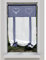 Smithoom 1 Panel Cortina Diseño de Corazón Bordado Translúcida Persianas Romano para Cocina Sala de Estar Balcón Baño, Azul, 80x120cm