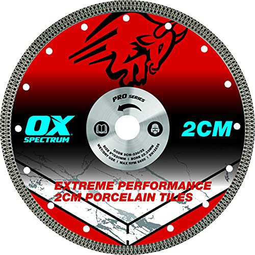 OX Pro 2CM Porcelain Cutting Blade - 180/25.4/22.23mm