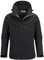 Outdoor Ventures Giacca softshell da uomo, impermeabile, traspirante, in pile con cappuccio rimovibile, antivento, per il tempo libero, per escursioni, bicicletta, campeggio, Nero , L