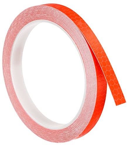 PATIKIL 1 Rollen Reflektierende Band 26 ft x 0.4 Zoll wasserdichte Klebstoff Hohe Sichtbarkeit Warnband Reflektor für Auto Anhänger Orange