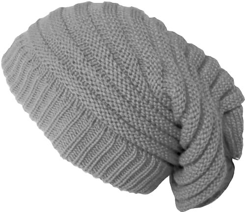 CRAZY LIZARD Rasta Hut für Dreadlocks. Unifarbener Bob Marley Hut. Dreadlock Accessoires Tams Beanie Mütze für Herren. Hüte im jamaikanischen Stil für Damen und Herren. Silber