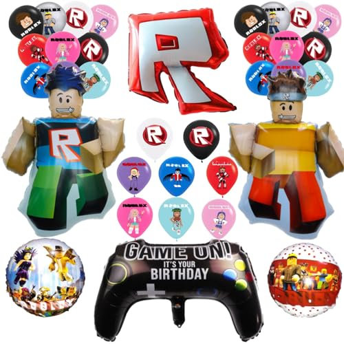Robllox Compleanno Palloncini,Robllox Decorazioni per Feste Palloncini,Decorazioni Compleanno