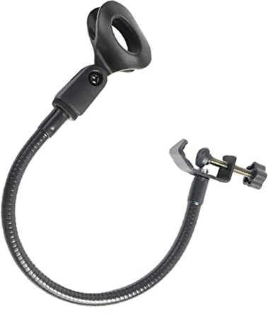 WHAMVOX Supporto per Microfono C Type con Clip Creativa Ripiano Porta Microfono Design Nero per Asta Microfono Usb Tradizionale