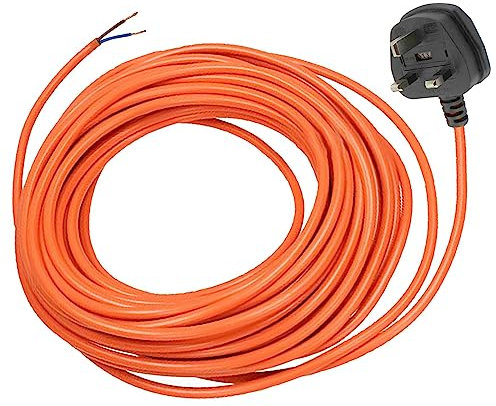 Spares2go 12 Metre Cable & Lead Plug compatible with Ryobi Lawnmowers, Strimmers, Trimmers, Hedge Cutters (12m)