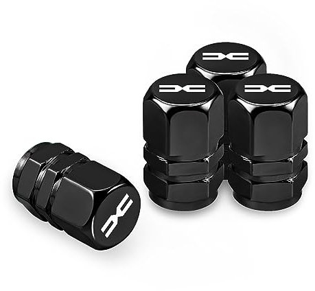 4 Stück Metall Auto Ventilkappen für Dacia Duster Logan Spring Mcv 2 Dokker Sandero Lodgy Jogger Bigster stabilen Reifendruck Reifen Schmücken Zubehör,B