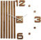 FLEXISTYLE 3D Wanduhren DIY Holz Eiche Lamellen große Wanduhr 100 cm 3D Wanduhr Modern Design EKO Wanduhren Wandtattoo Dekoration Uhren für Büro Wohnzimmer Schlafzimmer (XXL 100cm weiße Zeiger)