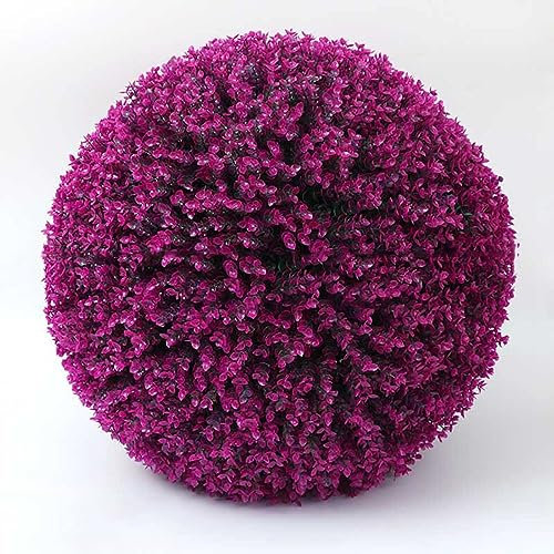 BISISO Bolas de plantas artificiales, bolas decorativas de césped artificial, bolas de boj de plástico de color sólido, adecuadas para bodas, decoración interior y exterior (45 cm, B)