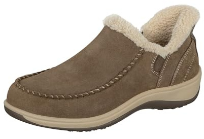 Orthofeet Lorin Damen Hausschuhe | Orthopädische Kunstfell Slip-On, Verstellbar Und Wasserabweisend Mit Anatomischer Fußgewölbestütze Für Kaltes Wetter