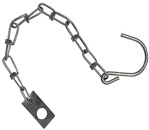 SAMETRUCK Sicherheitskette 27cm mit Haken und Platte Bordwandverschluss für PKW Anhänger (4)