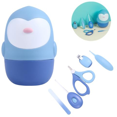 JOINPAYA Nagelpflege-set mit Schere Feile Ohrlöffel LED Pinzette und Etui für Junge Mädchen Junge Mädchen und Kleinkinder für Kleine Finger und Zehen Ergonomische Griffe für Sicheren Halt
