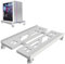Qcdou PC Ständer für PC-Tower, Mobiler CPU Ständer, Universal CPU Ständer mit 4 Rollen, Computer Desktop Ständer, CPU-Wagen Unter Schreibtisch für Gamer, Studenten, Zuhause, Büro - Weiß