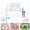 Ballon Bogen Ständer Set, 2,5x3M Ballonbogen Gestell mit Fuß, Luftballon Bogen Gestell Kit, Hochzeitsbogen Luftballons Girlande mit Luftpumpe, Luftballon Ständer für Geburtstag Hochzeits (B)