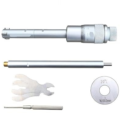 UOUOBEAR Micromètres internes à Trois Pointes 2-2,5-3-4-5-6-8-10-12-16-20 mm Micromètre intérieur à Trois Pointes 0,004 mm(16-20MM)