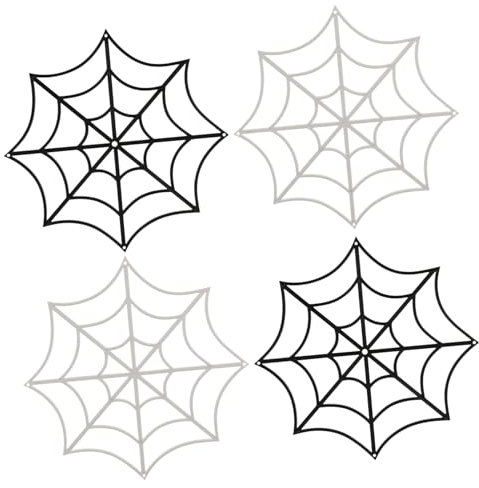 CAXUSD 12 Stück Dekorative Spinnweben Kunststoff Halloween-deko Partyzubehör Für Garten Und Bühne
