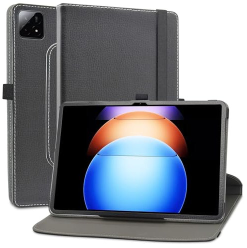 MAMA MOUTH Funda para Xiaomi Pad 6S Pro,Cuero Sintético Rotación de 360 Grados de Función de Soporte Case Coque para Xiaomi Pad 6S Pro 12.4 Pulgadas Tablet,Negro