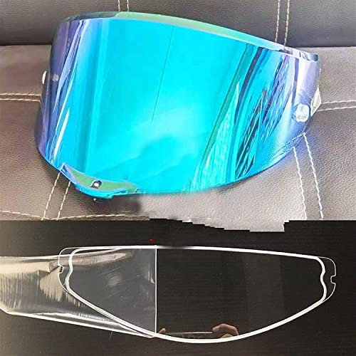 Helm Visier, Fit for AGV PI-STA GP RR Corsa R GPR 70th Anniversary Anti-Explosion UV-Schutz Motorradhelm Sonnenblende Brillen Linsen(Set of ice blue)