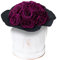 EG EMMIE GRAY Splendid Infinity Rosebox | Round | S | Marble Rosegold – Mind. 15 Infinity Rosen mit langjähriger Haltbarkeit, echte Rosen die bis zu 3 Jahre blühen, konservierte Rosen (Velvet Plum)
