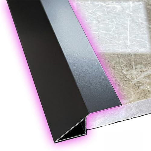 QTWLG 3ft Door Threshold Transition Strip Wood To Tile, Threshold Ramps For Doorways Height Difference 2/5''- 2'' Metal Reducer Transition Strip For Uneven Floors(Black,30 * 30mm)