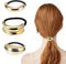 Metall Haargummi Damen 3 Stück Gold Haarschmuck Metall Geometrisch Elastisch Haargummi Mit Charms Pferdeschwanz Haarschmuck Gold Pferdeschwanz Haarschmuck Wickel Haargummis Für Frauen Haarschmuck