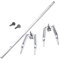 Jeorywoet Stainless Steel Rotisserie Meat Forks Air Fryer Fork Grill Spit Rod Roast Chicken Fish Forks 34cm, rotisserie forks