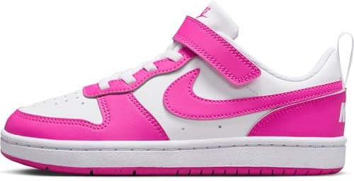 Nike Court Borough Low Recraft (PS), Sneaker, White/Laser Fuchsia, 35 EU