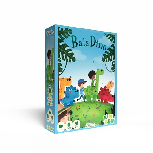 KIWIZOU BalaDino, Kinderspiel für 2 bis 4 Spieler ab 5 Jahren