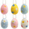 HAZMA 6er Set kleine Osteranhänger Eier, Filzeier, Ostern, Osterdeko, Frühlingsdeko aus Filz, Handmade, helle Bunte Ostereier, B