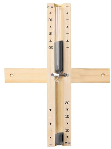 Sanduhr Sauna, Sanduhr 20 Minuten, Schwarze 20 Minuten Hölzerner Sand, Drehung der Dhamuhr, Reldo De Arena, ist mit Zeitgläsern im Zeitkanal Sandale und Baloo Betäubt