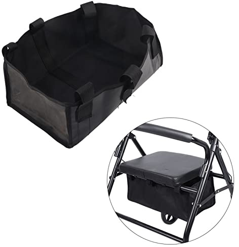 Ruaizel Untersitz-Rollator-Tasche, großer Rollatorkorb, 4-Räder Untersitztasche für Senoirs, Walker Zubehör
