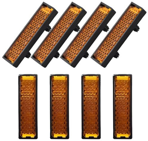 8 reflectores de bicicleta para pedales, reflectores pasivos de seguridad para conducción nocturna, compatibles con pedales de bicicleta estándar