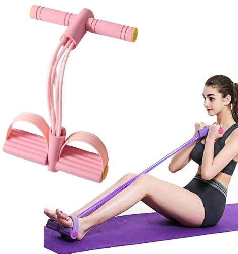 Multifunktions-Spannseil, 6-Rohr-Pedal-Widerstandsband, elastisches Zug-Yoga-Spannseil, für Bauch/Taille/Arm/Beindehnung, Schlankheitstraining