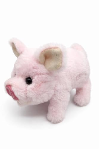 Walking Dog Toys for Kids Plush Robot Realistic Electronic Pet Puppy, Walk and Bark, Interactive Toy Dog for 3 4 5 6 7+ Years Old Gift for Birthdays and Christmas (Pink Piggy)