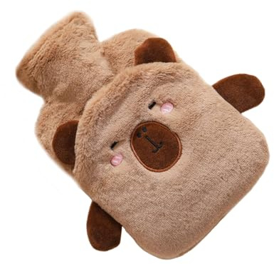 Sac d'eau chaude avec couverture | plaque chauffante de 1 l avec design animal - bouteille d'eau chaude avec couverture douce, pour femmes enfants, voyage, blessures sportives, douleurs menstruelles