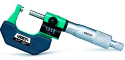 INSIZE 3400-1 Outside Micrometer with Counter, 0 -1, Counter Resolution .001, Thimble Graduation .0001