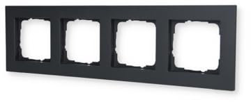 Gira 0214235 Abdeckrahmen E2 4-Fach flach, anthrazit