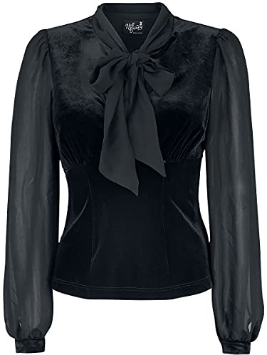 Hell Bunny Gabriella Black Chiffon Top