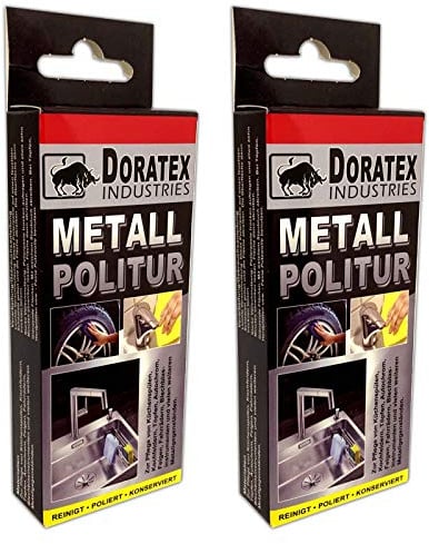 2er Set Metallpolitur Chromglanz 10g Chrompolitur Felgenpolitur Hochglanz Metall Politur Polierpaste Oberflächenpolitur Metalle