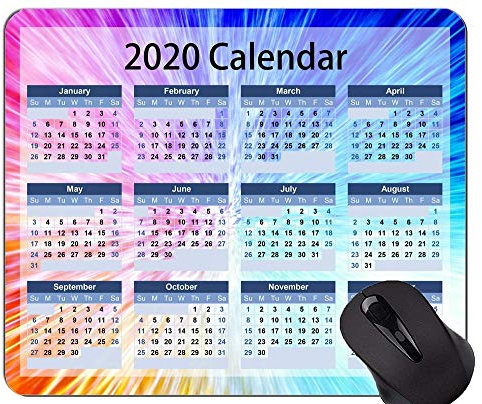 Goldene erstklassige Spiel-Mausunterlage des Kalender-2020 Kundenspezifische, bunte und bunte Mausunterlage mit genähtem Rand