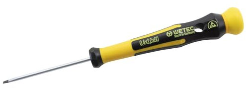 WETEC Schlitz-Präzisionsschraubendreher, ESD, 3,0x75 mm, 175 mm (Elektriker-Präzisionsschraubendreher ESD-Schlitz-Schraubendreher Schraubendreher Schraubenzieher Präzisionsschraubendreher)