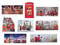 Set of 8 UK London England Famous Icons Acrylic Foil Fridge Magnets